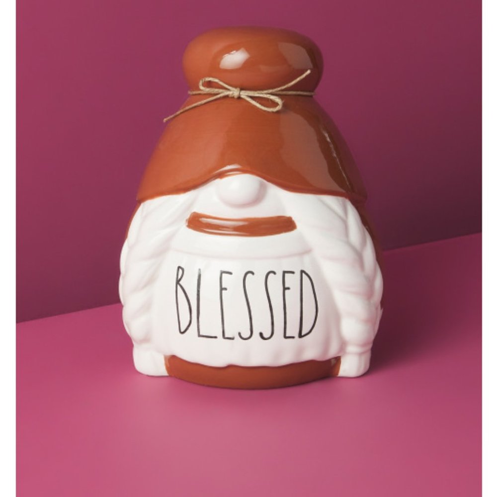 RAE DUNN 7in Ceramic Blessed Gnome Decor